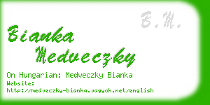 bianka medveczky business card